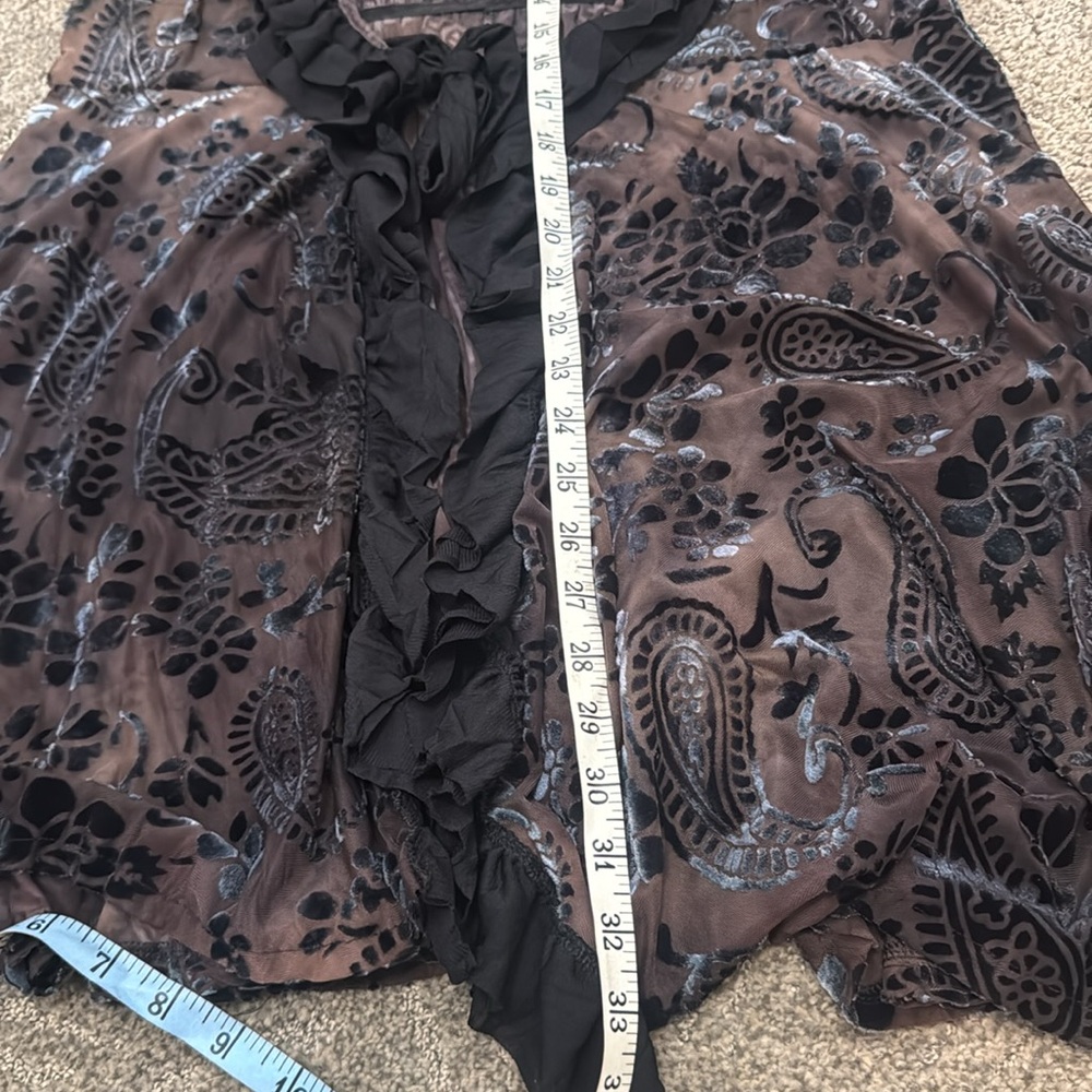 Sheer Black Floral Lace see measurement pics - Picture 8 of 8